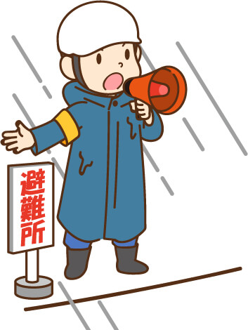 AHM-201　防雨ハンドメガホン　イメージイラスト