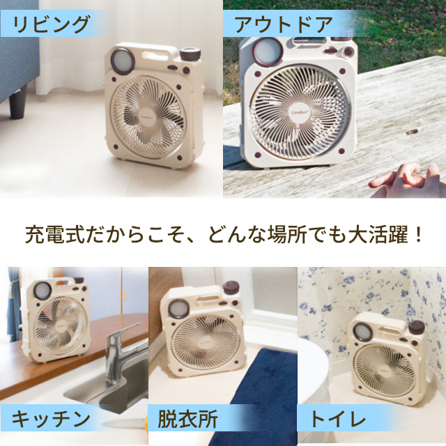 充電式薄型送風扇「Air Force Fan」 あらゆる場面で大活躍