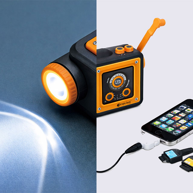 LEDライトと携帯充電イメージ