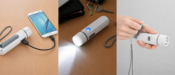 ダイナモ＆USB充電ライト　特長