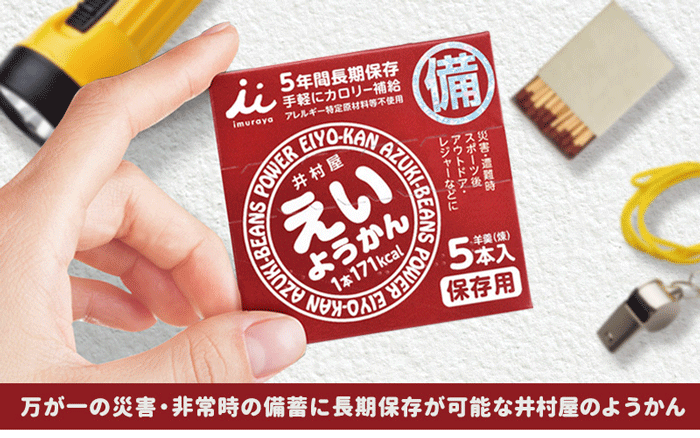 ☆アウトレット!単品!バラ売り!☆【井村屋 えいようかん5本入り 賞味期限2026年3月3日】数量限定!!少量だけ欲しい方や 、非常食の試食をしてみたい方にオススメ!!