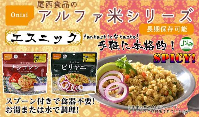 市場 尾西食品 非常食 尾西 アルファ米 5年保存 オニシのエスニックシリーズ ナシゴレン