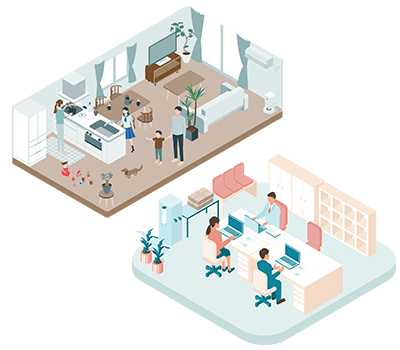 オフィスにご家庭に