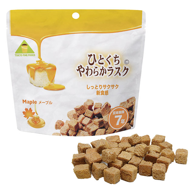 ひとくちやわらかラスク　メープル味